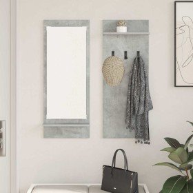 Perchero de pared con estante Gris hormigón 70 x 10 x 90 cm en Estantes y estanterías | Comprar online en Foro24