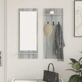 Perchero de pared con estante Gris sonoma 70 x 10 x 90 cm en Estantes y estanterías | Comprar online en Foro24