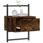 Mesita de noche de pared roble ahumado 35x30x51 cm de vidaXL, Mesitas de noche - Ref: Foro24-833447, Precio: 34,01 €, Descuen...