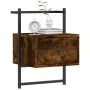 Mesita de noche de pared roble ahumado 35x30x51 cm de vidaXL, Mesitas de noche - Ref: Foro24-833447, Precio: 34,01 €, Descuen...