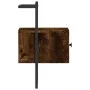 Mesita de noche de pared roble ahumado 35x30x51 cm de vidaXL, Mesitas de noche - Ref: Foro24-833447, Precio: 34,01 €, Descuen...