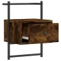 Mesita de noche de pared roble ahumado 35x30x51 cm de vidaXL, Mesitas de noche - Ref: Foro24-833447, Precio: 34,01 €, Descuen...