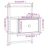 Wand-Nachttisch aus geräucherter Eiche, 35 x 30 x 51 cm von vidaXL, Nachttische - Ref: Foro24-833447, Preis: 34,47 €, Rabatt: %