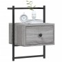 Gray Sonoma wall-mounted bedside table 35x30x51 cm by vidaXL, Nightstands - Ref: Foro24-833449, Price: 43,41 €, Discount: %