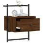 Mesita de noche de pared marrón roble 35x30x51 cm de vidaXL, Mesitas de noche - Ref: Foro24-833451, Precio: 44,10 €, Descuent...