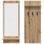 Perchero de pared con estante Roble artisan 70 x 10 x 90 cm