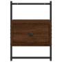 Mesita de noche de pared marrón roble 35x30x51 cm de vidaXL, Mesitas de noche - Ref: Foro24-833451, Precio: 44,70 €