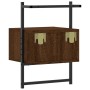 Mesita de noche de pared marrón roble 35x30x51 cm de vidaXL, Mesitas de noche - Ref: Foro24-833451, Precio: 44,70 €