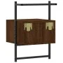 Mesita de noche de pared marrón roble 35x30x51 cm de vidaXL, Mesitas de noche - Ref: Foro24-833451, Precio: 44,10 €, Descuent...