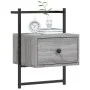 Wall bedside tables 2 units Sonoma gray 35x30x51 cm by vidaXL, Nightstands - Ref: Foro24-833450, Price: 46,80 €, Discount: %