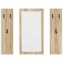 Perchero de pared con espejo Roble Sonoma 96 x 1.5 x 90 cm