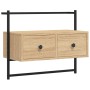 Wand-TV-Möbel aus Sonoma-Eichen-Engineer-Holz 60,5x30x51 cm von vidaXL, TV-Möbel - Ref: Foro24-833454, Preis: 39,33 €, Rabatt: %