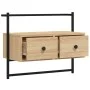 Wand-TV-Möbel aus Sonoma-Eichen-Engineer-Holz 60,5x30x51 cm von vidaXL, TV-Möbel - Ref: Foro24-833454, Preis: 38,84 €, Rabatt: %