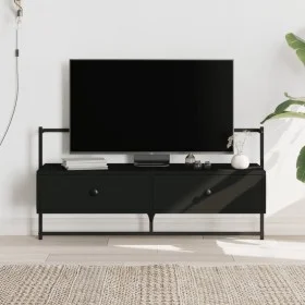 Mueble de TV de pared madera ingeniería negro 100,5x30x51 cm de vidaXL, Muebles TV - Ref: Foro24-833458, Precio: 38,07 €, Des...