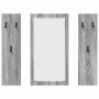 Perchero de pared con espejo Gris sonoma 96 x 1.5 x 90 cm
