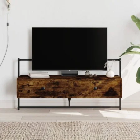 Smoked oak wall TV cabinet 100.5x30x51 cm by vidaXL, TV Furniture - Ref: Foro24-833460, Price: 50,59 €, Discount: %