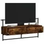 Smoked oak wall TV cabinet 100.5x30x51 cm by vidaXL, TV Furniture - Ref: Foro24-833460, Price: 50,59 €, Discount: %