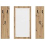Perchero de pared con espejo Roble artisan 96 x 1.5 x 90 cm