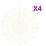 Luces de Navidad de estrellas 4 uds 140 LED blanco cálido 17 cm de vidaXL, Luces de Navidad - Ref: Foro24-356220, Precio: 34,...