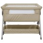 Cuna con colchón tela de lino gris taupe by vidaXL, Cribs and beds for children - Ref: Foro24-10291, Price: 144,63 €, Discoun...