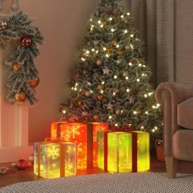 Cajas de regalo Navidad iluminadas 3 uds 64 LEDs blanco cálido de vidaXL, Luces de Navidad - Ref: Foro24-356245, Precio: 36,7...