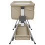 Cuna con colchón tela de lino gris taupe by vidaXL, Cribs and beds for children - Ref: Foro24-10291, Price: 144,63 €, Discoun...