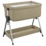 Cuna con colchón tela de lino gris taupe by vidaXL, Cribs and beds for children - Ref: Foro24-10291, Price: 142,34 €, Discoun...