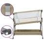 Cuna con colchón tela de lino gris taupe by vidaXL, Cribs and beds for children - Ref: Foro24-10291, Price: 144,63 €, Discoun...