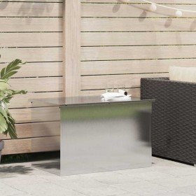 Caja de Almacenamiento Exterior Plateado 80 x 50,5 x 50 cm en Cestas para almacenaje | Comprar online en Foro24