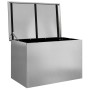 Caja de Almacenamiento Exterior Plateado 80 x 50.5 x 50 cm