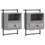Mesitas de noche de pared 2 unidades gris Sonoma 40x30x61 cm de vidaXL, Mesitas de noche - Ref: Foro24-833440, Precio: 66,56 ...