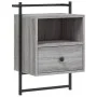 Wall-mounted bedside tables 2 units Sonoma grey 40x30x61 cm by vidaXL, Nightstands - Ref: Foro24-833440, Price: 66,86 €, Disc...