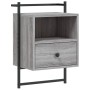 Wand-Nachttische 2 Stück grau Sonoma 40x30x61 cm von vidaXL, Nachttische - Ref: Foro24-833440, Preis: 67,40 €, Rabatt: %