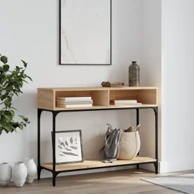 Sonoma oak engineered wood console table 100x30.5x75 cm by vidaXL, Side tables - Ref: Foro24-833389, Price: 54,32 €, Discount: %