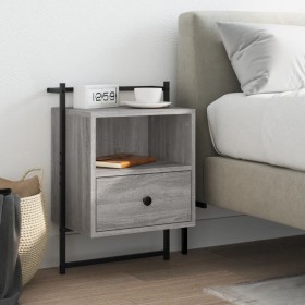 Mesita de noche de pared gris Sonoma 40x30x61 cm de vidaXL, Mesitas de noche - Ref: Foro24-833439, Precio: 46,98 €, Descuento: %