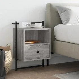 Sonoma gray wall bedside table 40x30x61 cm by vidaXL, Nightstands - Ref: Foro24-833439, Price: 46,51 €, Discount: %