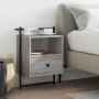 Sonoma gray wall bedside table 40x30x61 cm by vidaXL, Nightstands - Ref: Foro24-833439, Price: 41,84 €, Discount: %