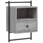 Mesita de noche de pared gris Sonoma 40x30x61 cm de vidaXL, Mesitas de noche - Ref: Foro24-833439, Precio: 41,84 €, Descuento: %