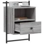 Mesita de noche de pared gris Sonoma 40x30x61 cm de vidaXL, Mesitas de noche - Ref: Foro24-833439, Precio: 41,84 €, Descuento: %