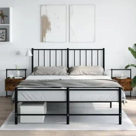 Wall bedside tables 2 units smoked oak 35x30x51 cm by vidaXL, Nightstands - Ref: Foro24-833448, Price: 47,32 €, Discount: %