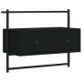 Black engineered wood wall TV cabinet 60.5x30x51 cm by vidaXL, TV Furniture - Ref: Foro24-833453, Price: 29,77 €, Discount: %