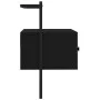 Black engineered wood wall TV cabinet 60.5x30x51 cm by vidaXL, TV Furniture - Ref: Foro24-833453, Price: 29,77 €, Discount: %