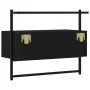 Black engineered wood wall TV cabinet 60.5x30x51 cm by vidaXL, TV Furniture - Ref: Foro24-833453, Price: 29,77 €, Discount: %