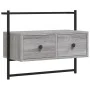 Wall-mounted TV stand in gray Sonoma engineered wood, 60.5x30x51 cm by vidaXL, TV Furniture - Ref: Foro24-833456, Price: 40,1...