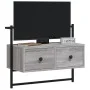 Wall-mounted TV stand in gray Sonoma engineered wood, 60.5x30x51 cm by vidaXL, TV Furniture - Ref: Foro24-833456, Price: 40,1...