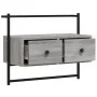 Wall-mounted TV stand in gray Sonoma engineered wood, 60.5x30x51 cm by vidaXL, TV Furniture - Ref: Foro24-833456, Price: 40,1...