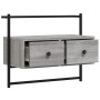 Wand-TV-Möbel aus grauem Sonoma-Ingenieurholz 60,5x30x51 cm von vidaXL, TV-Möbel - Ref: Foro24-833456, Preis: 40,63 €, Rabatt: %