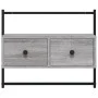 Wall-mounted TV stand in gray Sonoma engineered wood, 60.5x30x51 cm by vidaXL, TV Furniture - Ref: Foro24-833456, Price: 40,1...