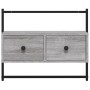 Wand-TV-Möbel aus grauem Sonoma-Ingenieurholz 60,5x30x51 cm von vidaXL, TV-Möbel - Ref: Foro24-833456, Preis: 40,63 €, Rabatt: %
