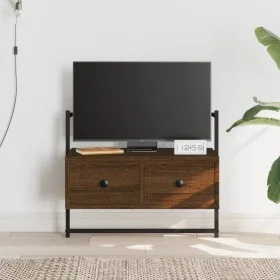 Oak brown engineered wood wall TV cabinet 60.5x30x51 cm by vidaXL, TV Furniture - Ref: Foro24-833457, Price: 29,43 €, Discoun...